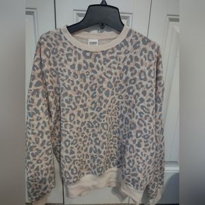Victoria secret pink crew neck leopard